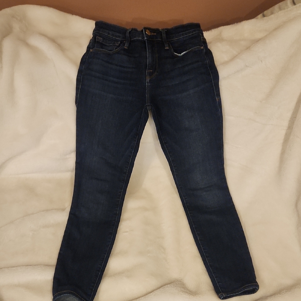 Frame Denim Dark Indigo Skinny Jeans